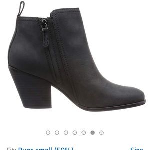 Cole Haan black suede leather booties size 7 1/2